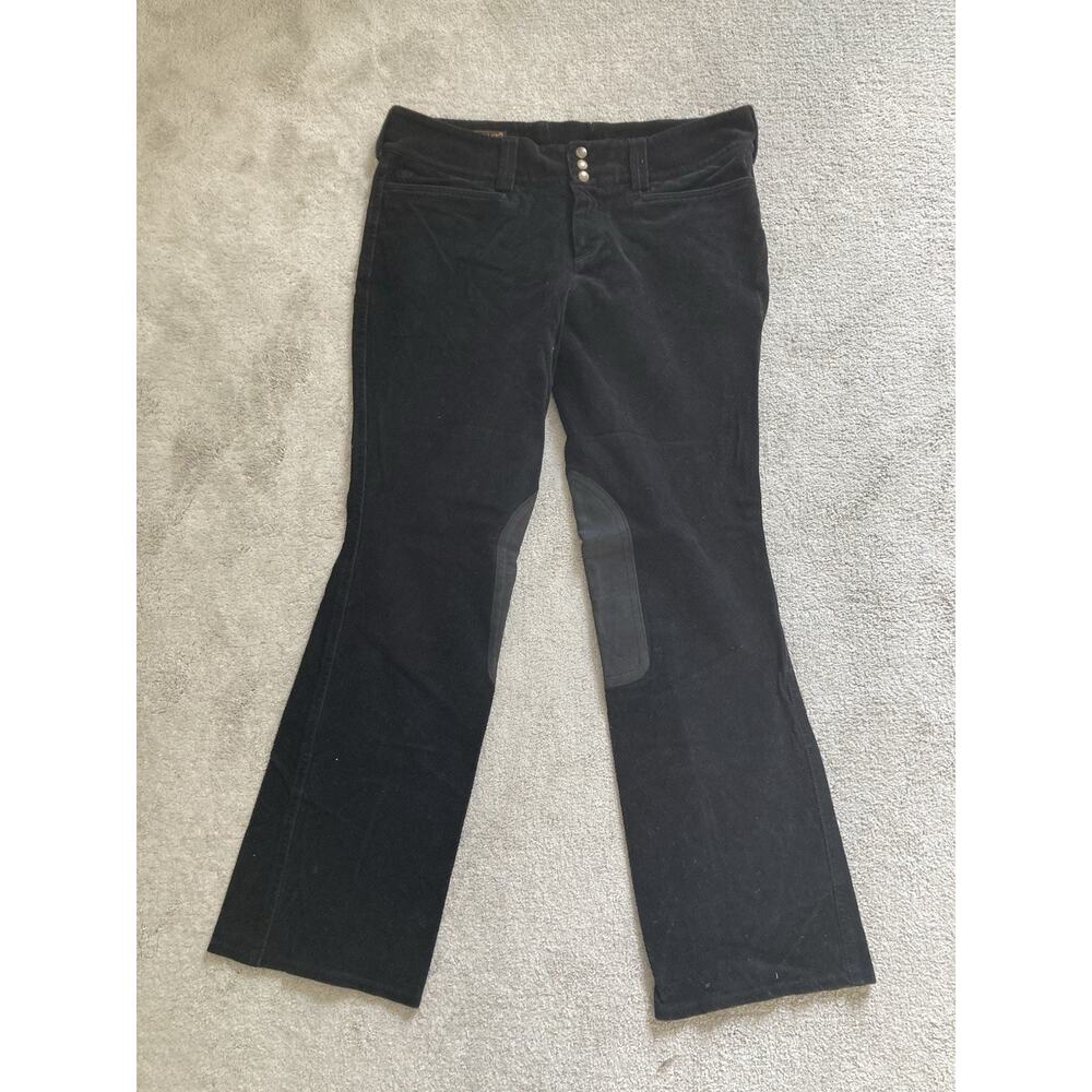 Ariat US 34R Black Corduroy Breeches Tekcord Riding Pants Equestrian